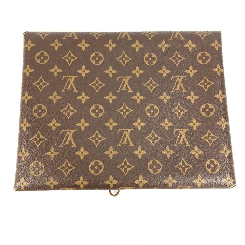 LOUIS VUITTON Authentic Brown Monogram Canvas Clutch Bag - Picture 2 of 13